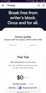 WriteSonic AI Content Writer APK 3